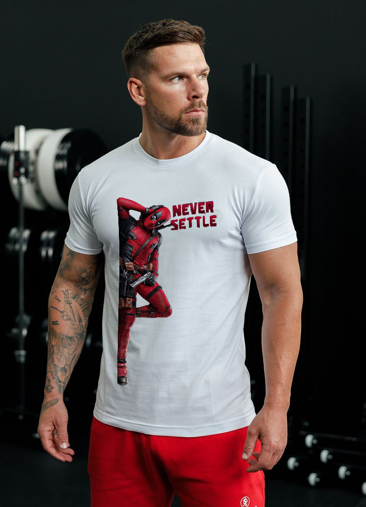 DEAD-POOL 01 White short sleeve tshirt