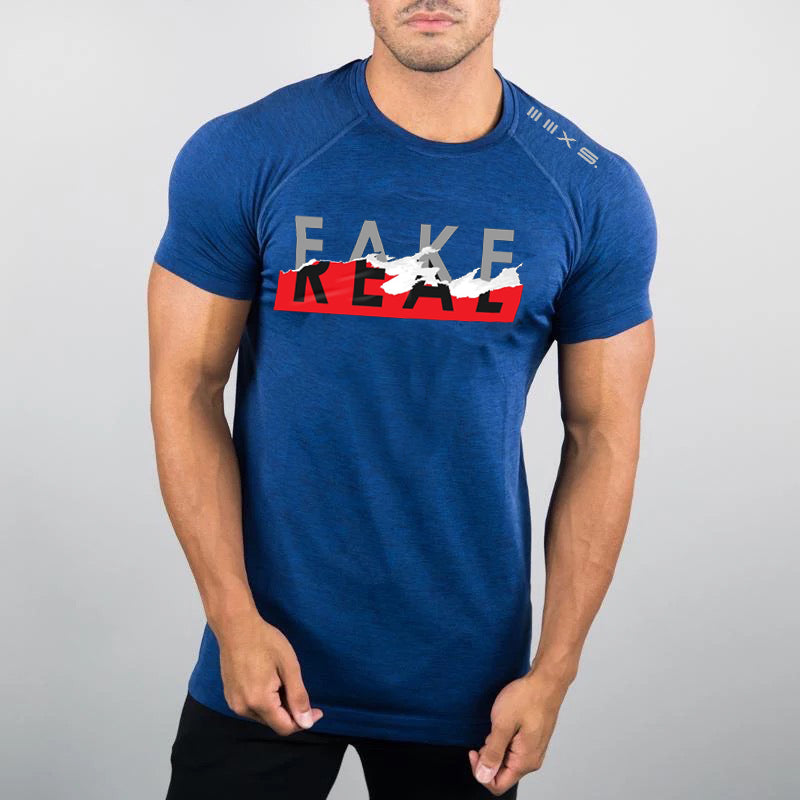 Active BLUE REAL/FAKE Tshirt