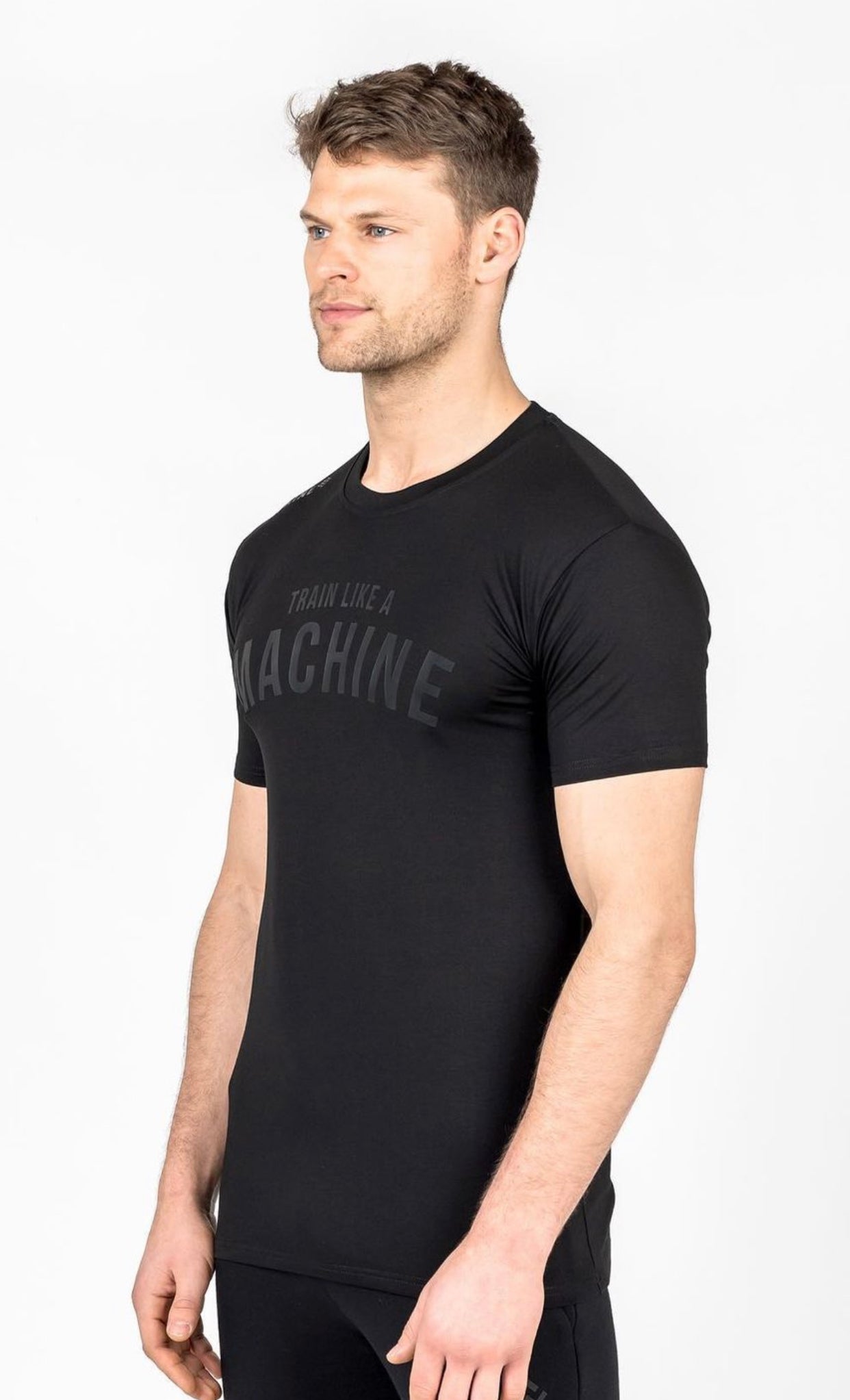 MACHINE Series Black short sleeve tshirt