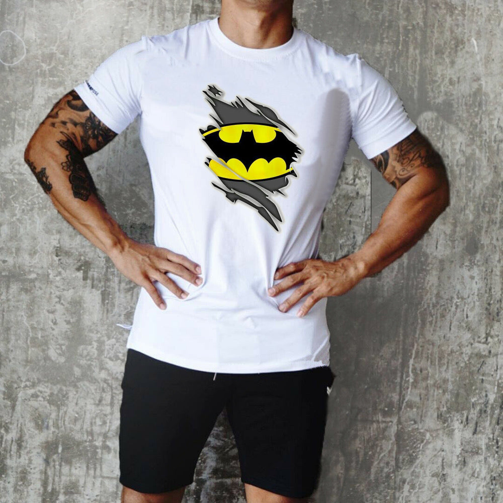 Bat- Man White short sleeve tshirt