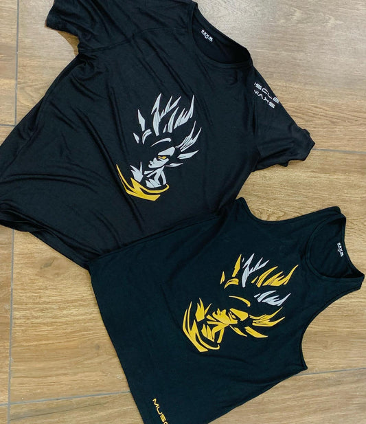 DRAGON BALL Z (GOLD SERIES )BLACK Tshirt model 5.0