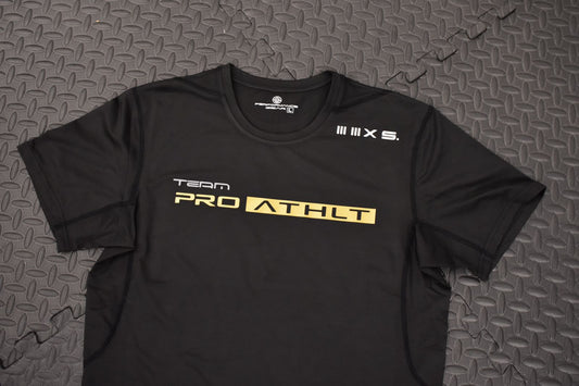 BLACK CAMOUFLAGE GOLD PRO-ATHLT short sleeve tshirt