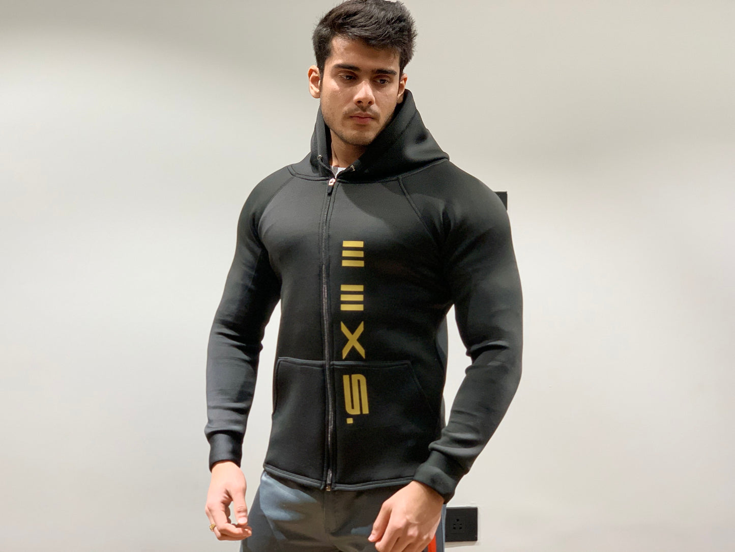 GOLD SERIES Athleisure Hoodie Full sleeves Black