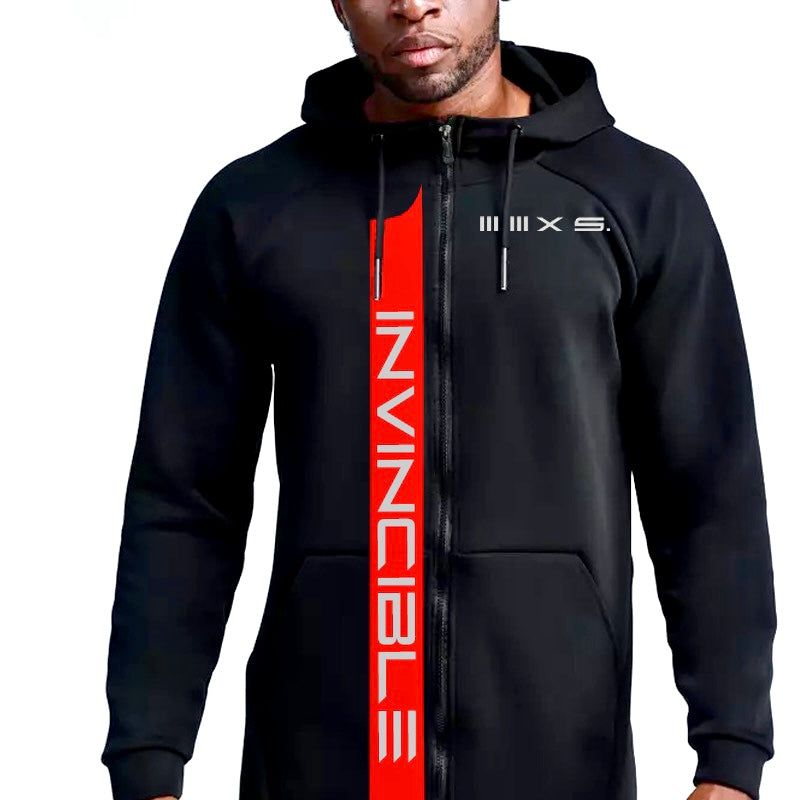INVINCIBLE Athleisure Hoodie Full sleeves Black
