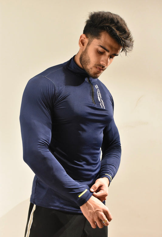 Men's Navy Blue Dri- Tech ½ Zip Long Sleeve Sweatshirt