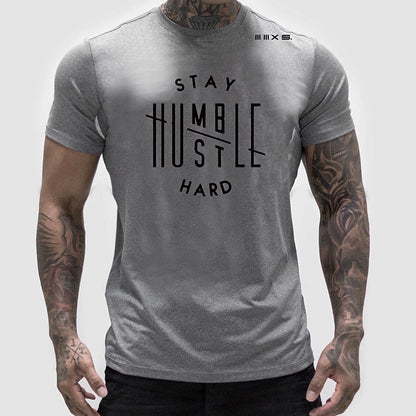 Active Metal GREY HUSTLE HUMBLE  Series  short sleeve tshirt