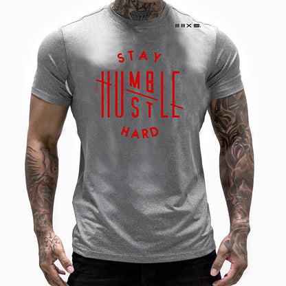 Active Metal GREY HUSTLE HUMBLE  Series  short sleeve tshirt