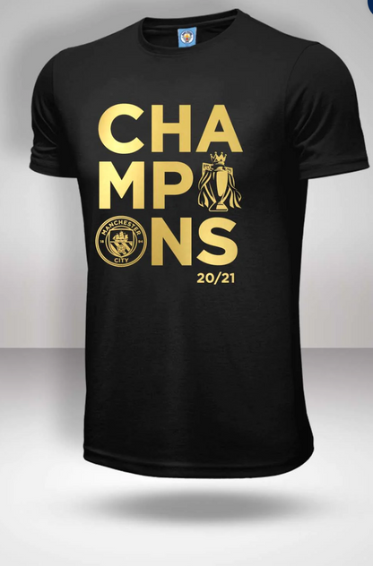 Active BLACK CHAMPIONS GOLD  Series  short sleeve tshirt