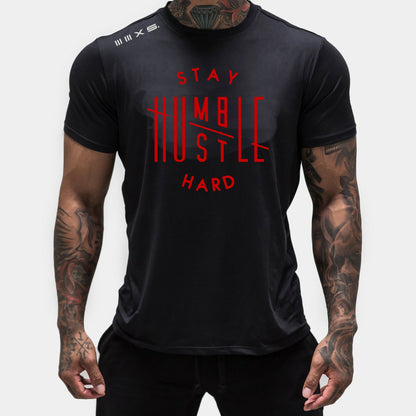 Active BLACK HUSTLE HUMBLE  Series  short sleeve tshirt