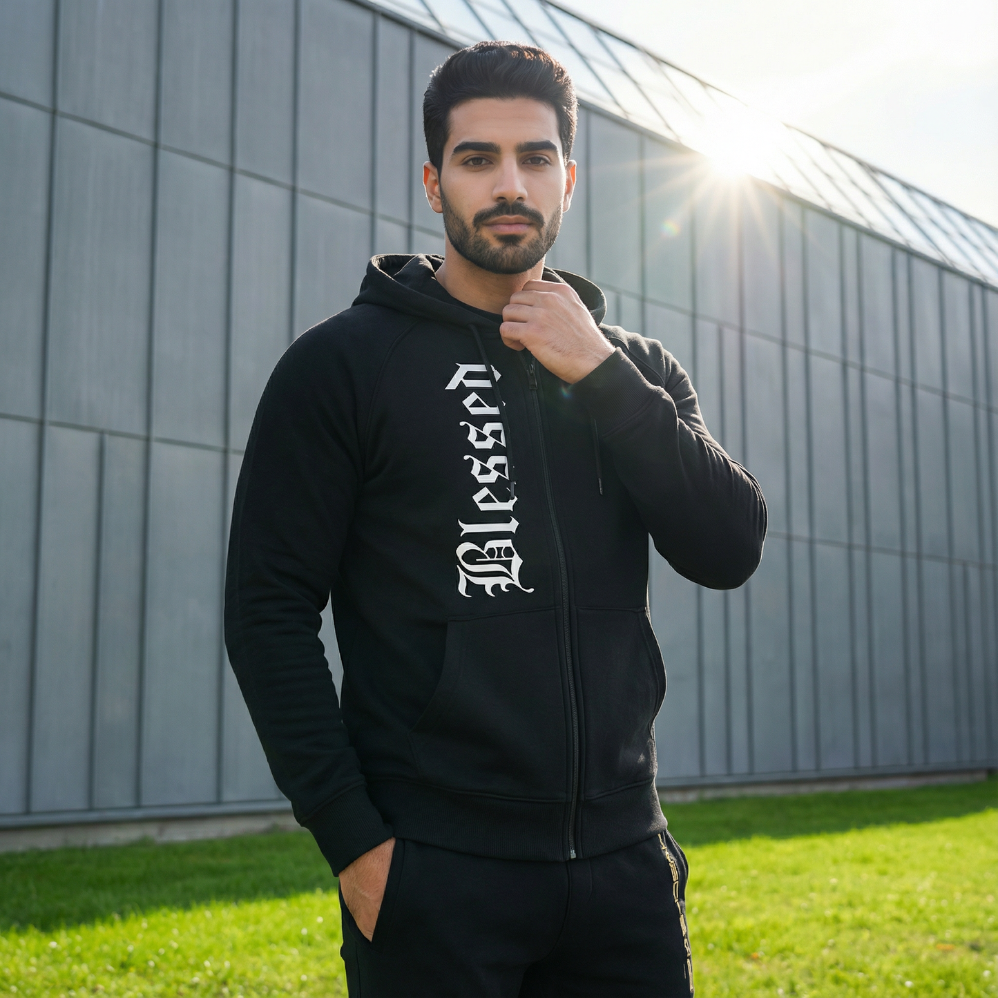 COMBO   of Athleisure Hoodie & Track pants BLESSED