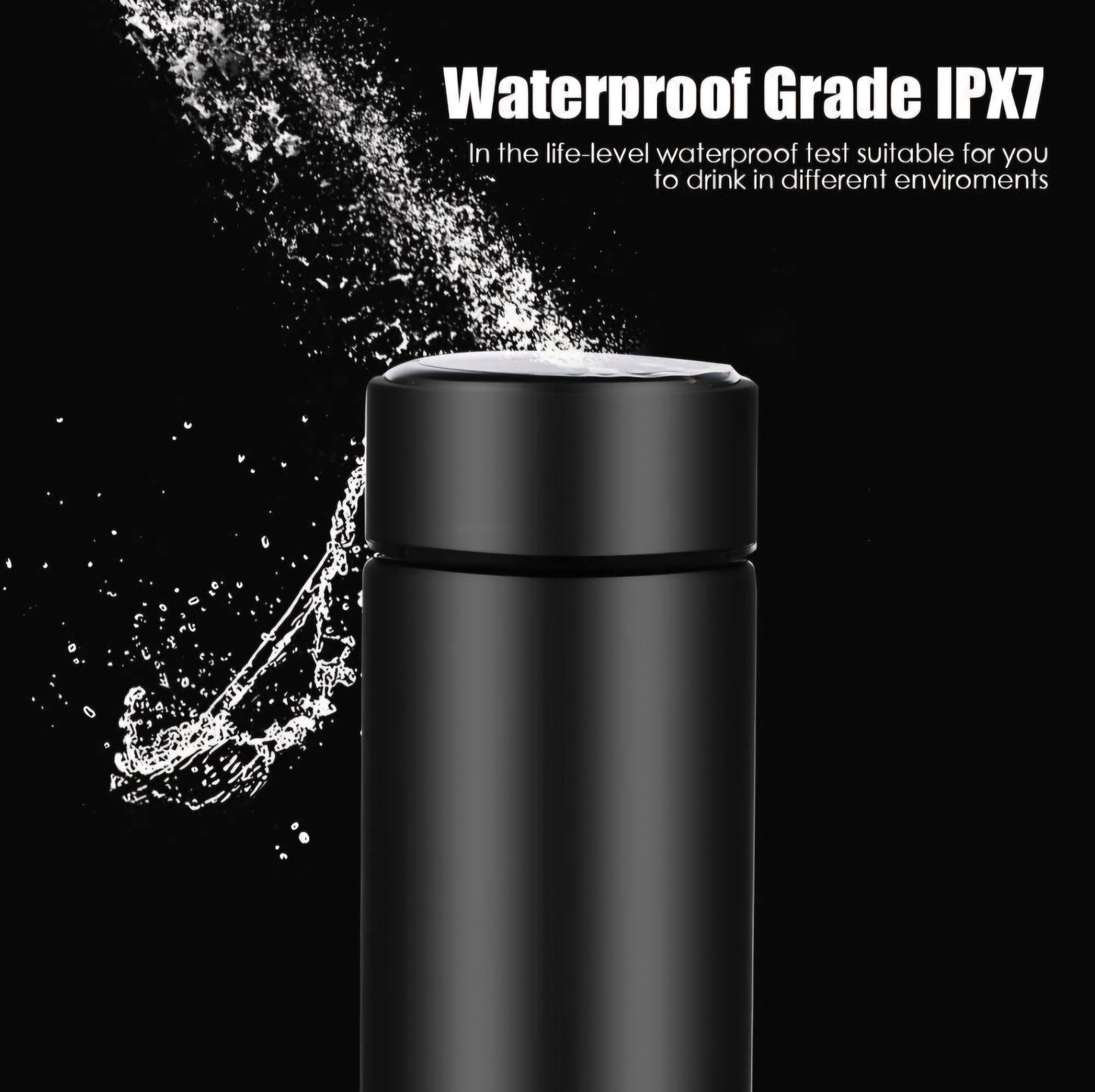 MULTI-PURPOSE 500ML Smart Temperature Insulated Steel BOTTLE with LED Temperature Display