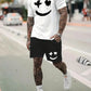 COMBO  of Active White tshirt & Black shorts MARSHMELLOW