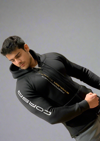 CORSA Athleisure Hoodie Full sleeves Black