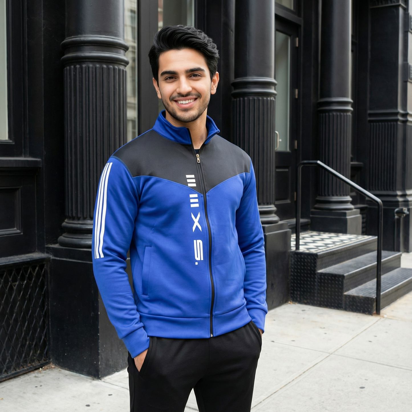 ATHLETES FUNCTIONAL ZIPPER JACKET  BLUE
