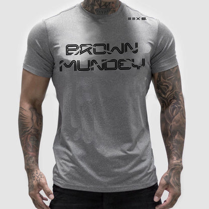 Active BROWN MUNDEY Series Grey short sleeve tshirt