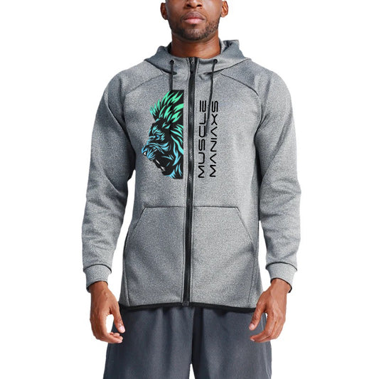 Athleisure Hoodie GREY Full sleeves LION Series