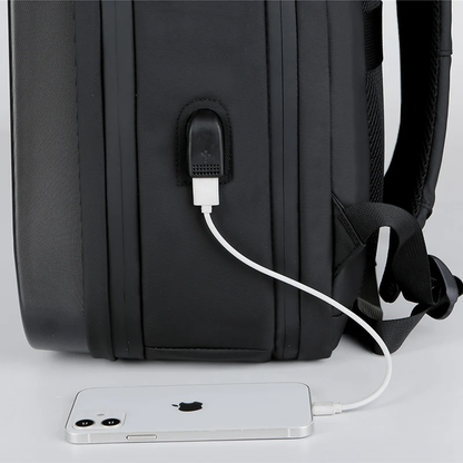 Hard shell Business Travel Laptop Backpack with USB Charging Port Daypack for Men Women