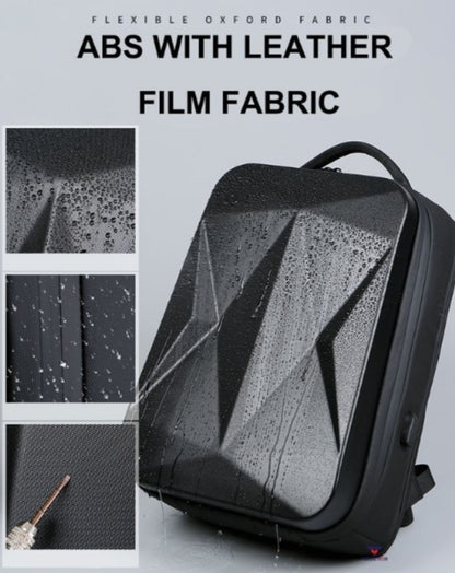 Hard shell Business Travel Laptop Backpack with USB Charging Port Daypack for Men Women