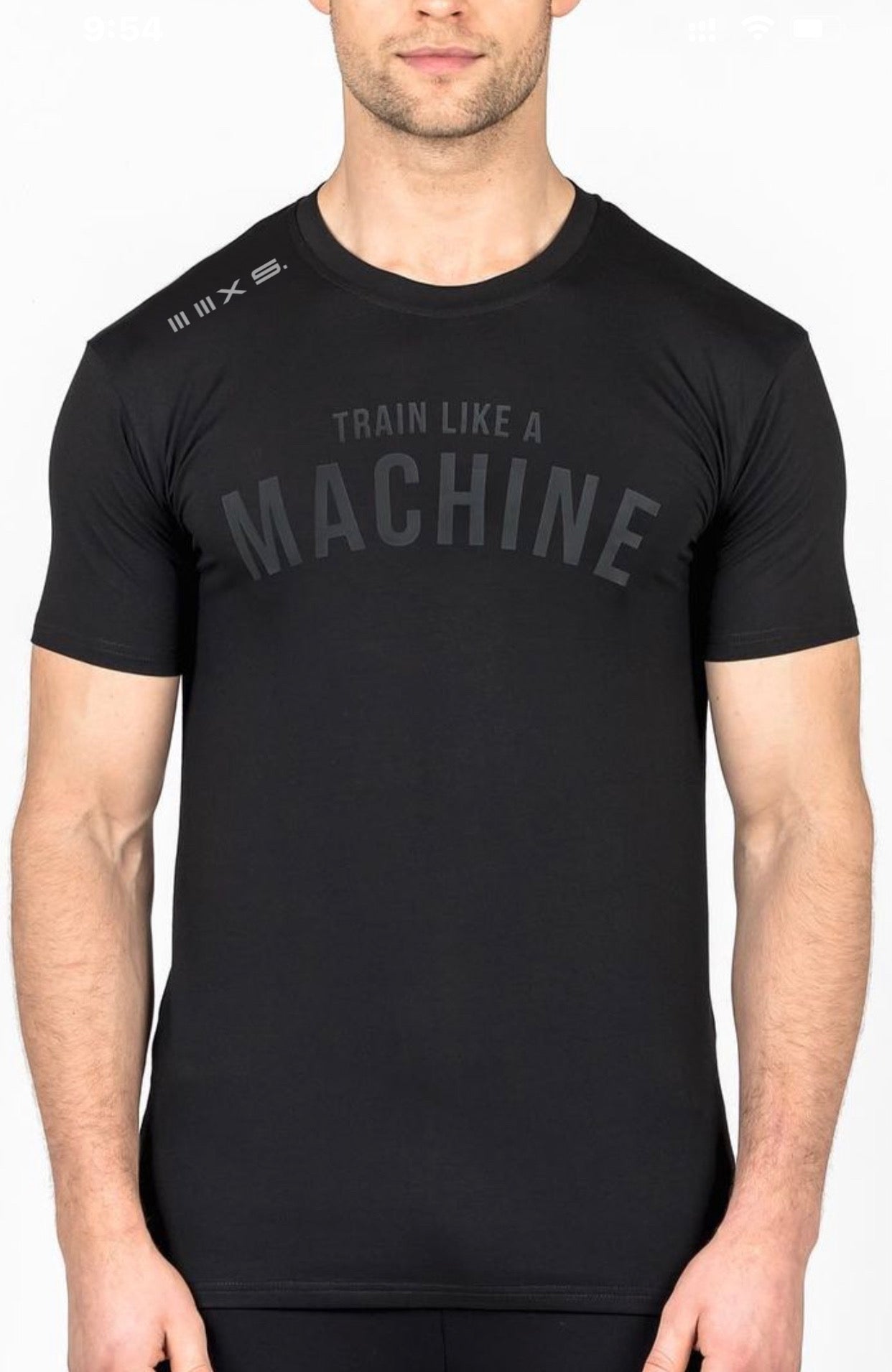 MACHINE Series Black short sleeve tshirt