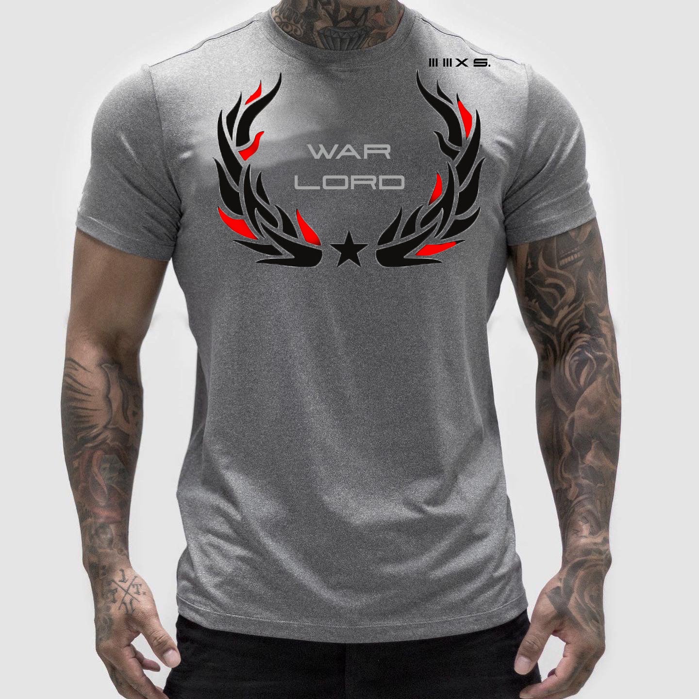 WAR LORD Grey short sleeve tshirt