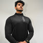 Men's Black  Dri- Tech  ½ Zip Long Sleeve Sweatshirt