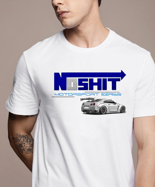 MOTOR SPORT SERIES  Casual  White short sleeve tshirt