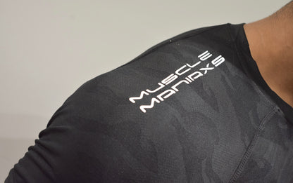 ACTIVE CAMOFLAUGE  BLACK short sleeve tshirt