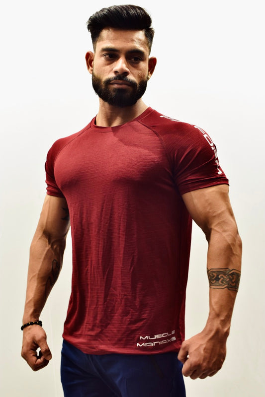 Active PERFORM Series Maroon short sleeve tshirt