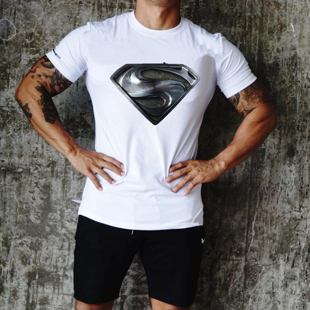 Super man01  White short sleeve tshirt