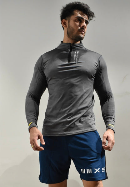 Men's Steel Grey  Dri- Tech  ½ Zip Long Sleeve Sweatshirt