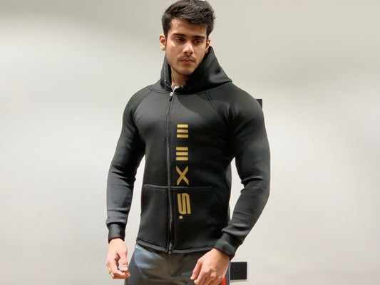 GOLD SERIES Athleisure  Hoodie Full sleeves Black