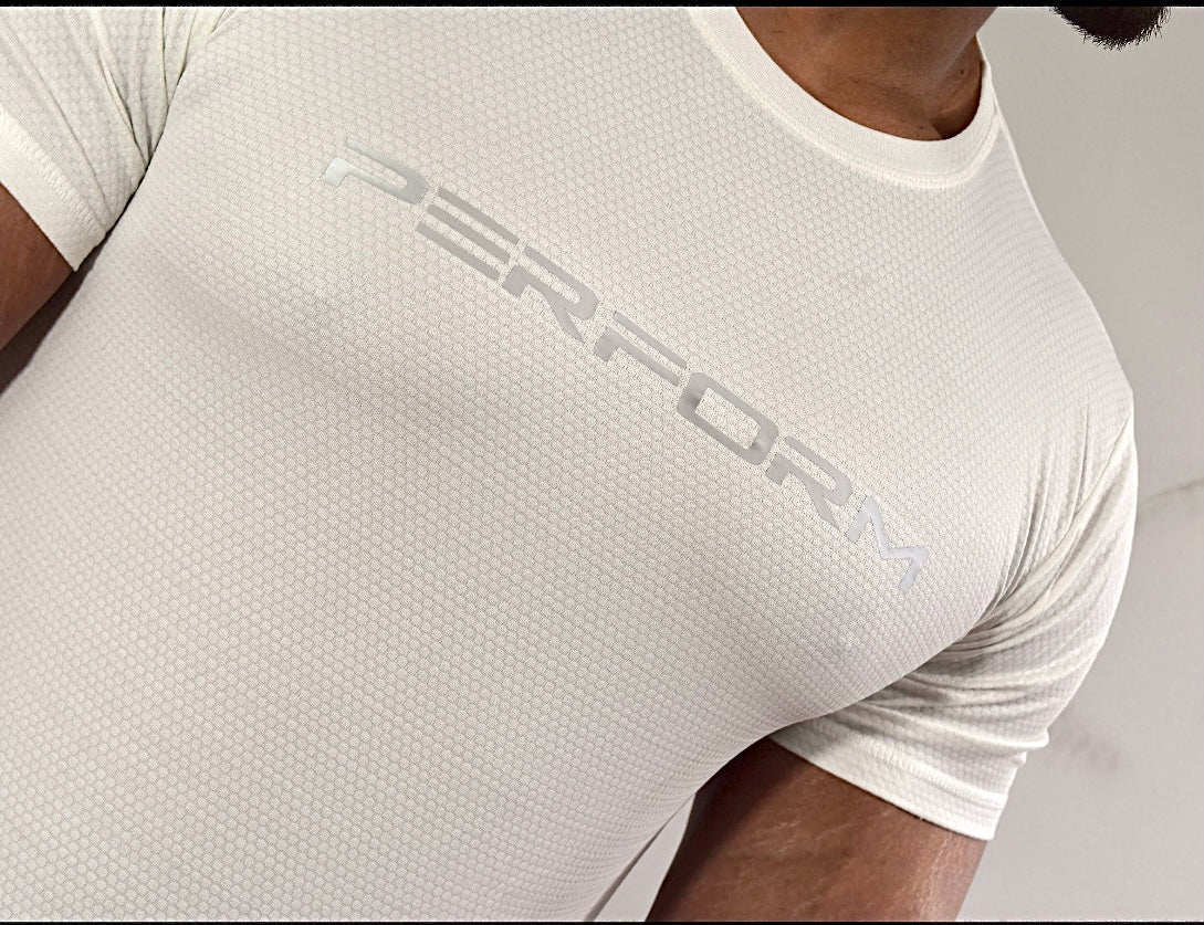Active PERFORM  Series White short sleeve tshirt