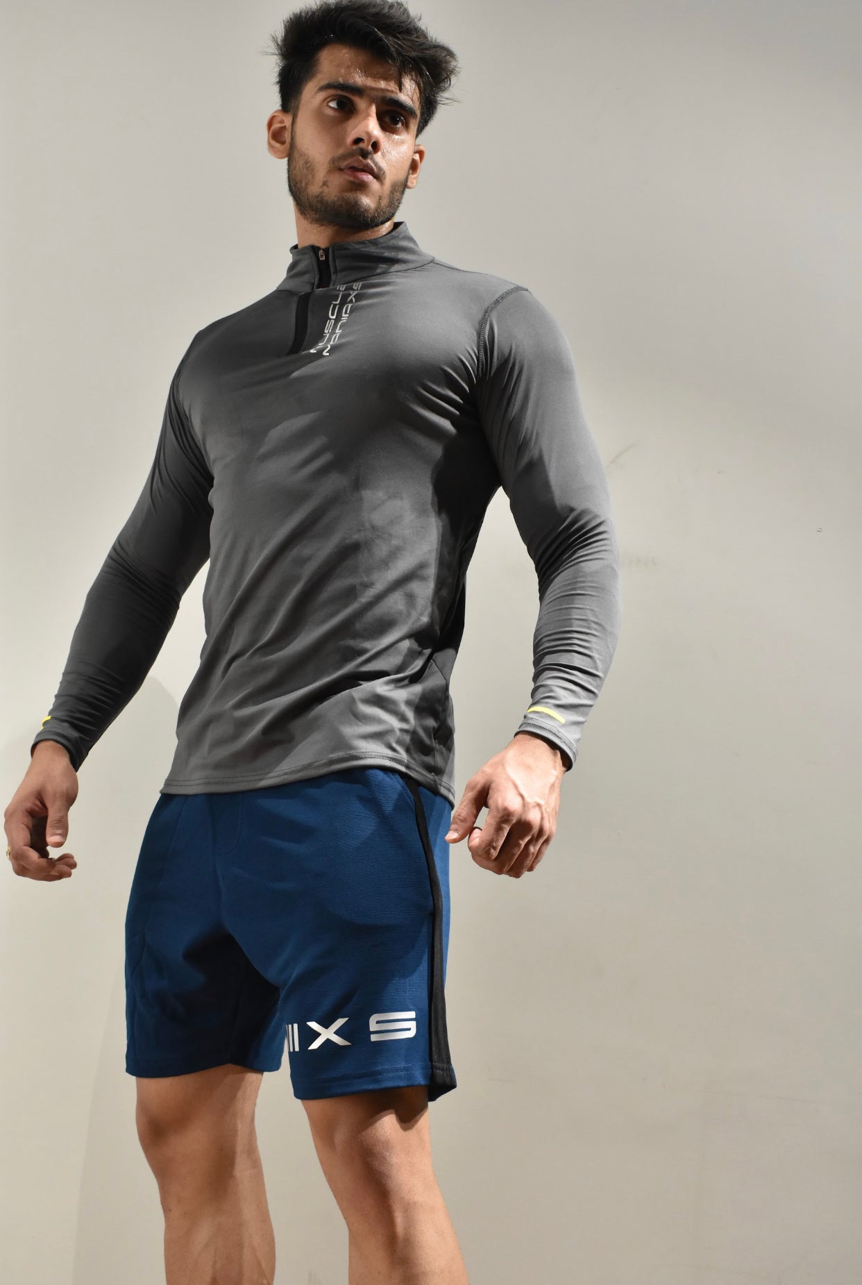 Men's Steel Grey  Dri- Tech  ½ Zip Long Sleeve Sweatshirt