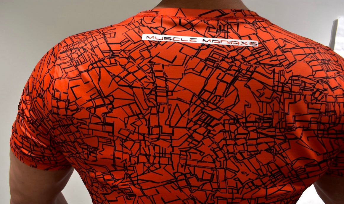Active PERFORM Series Racing orange short sleeve tshirt