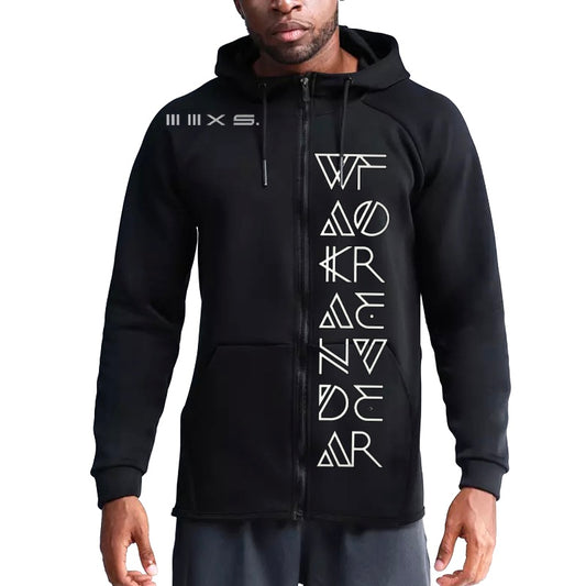 WARRIOR Series Athleisure Hoodie Full sleeves Black