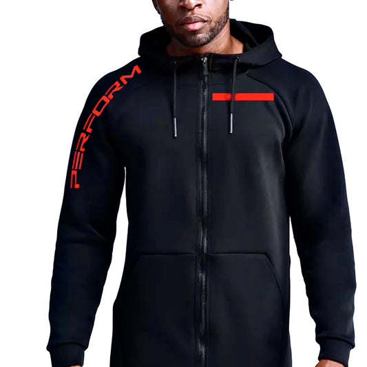 PERFORM Series Athleisure Hoodie Full sleeves Black