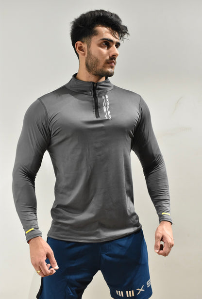 Men's Steel Grey  Dri- Tech  ½ Zip Long Sleeve Sweatshirt