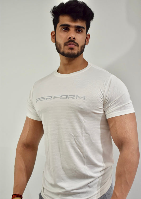 Active PERFORM  Series White short sleeve tshirt