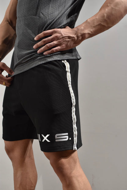 Men Black Mid-Rise ACTIVE Fit Shorts