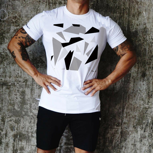 CAMO print White short sleeve tshirt