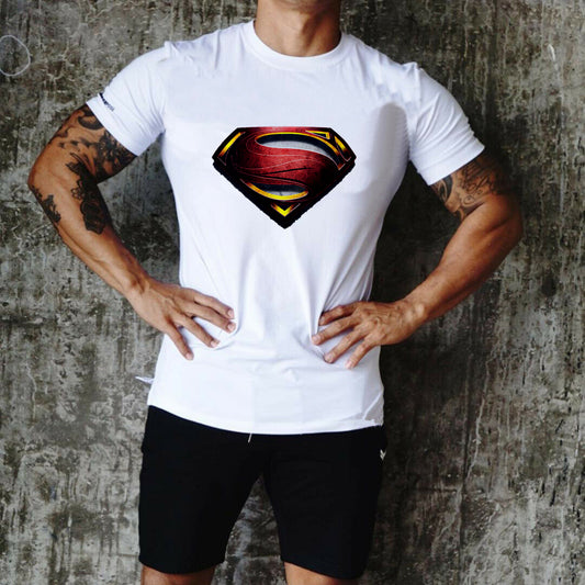 Super man02  White short sleeve tshirt